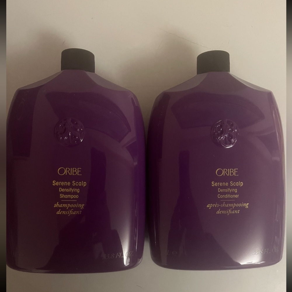 Oribe Serene Scalp Densifying Shampoo and Conditioner  33.8 oz Liter set